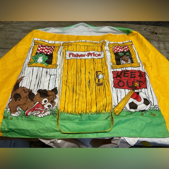 FisherPrice Toys Vintage Fisher Price Pop Up Playhouse Tent 987 52 Frame 4 House Peak Fort